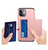 iPhone 12 | iPhone 12 - Deluxe™ Håndværker Cover M. Kortholder - Pink - DELUXECOVERS.DK