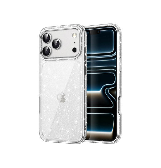 iPhone 18 Pro - DeLX™ Glitter Silikone Cover - Sølv