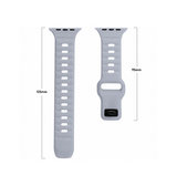 Apple Watch 38-42mm | Apple Watch (38/40/SE/41/42mm) - Square Buckle Silikonerem - Stone - DELUXECOVERS.DK