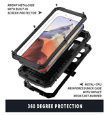 Samsung Galaxy S25 | Samsung Galaxy S25 - R-JUST™ Safeguard Vandtæt 360 °Cover - Sort - DELUXECOVERS.DK