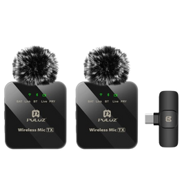 Mikrofon | Professionel Trådløs clip-on Mikrofon til (USB-C) 2 Stk. - DELUXECOVERS.DK