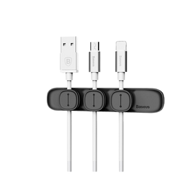 Kabelorganisering | BASEUS™ | Magnetisk Kabelholder til skrivebordet - Sort - DELUXECOVERS.DK
