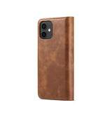 iPhone 12 | iPhone 12 - Vintage 2-i-1 læder etui (aftageligt cover) – Brun – DG.MING™ - DELUXECOVERS.DK