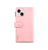 iPhone 15 | iPhone 15 - ESEBLE™ Vegan-Læder Cover Etui M. Pung - Lyserød - DELUXECOVERS.DK