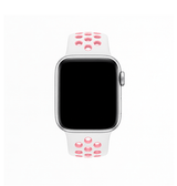 Apple Watch 38-42mm | Apple Watch (38/40/SE/41/42mm) - 4Run™ Silikone Løbe Sportsrem - Rose/Hvid - DELUXECOVERS.DK