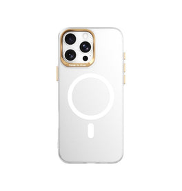 iPhone 16 Pro Max | iPhone 16 Pro Max - ABEEL™ frostat skal med MagSafe - Vit - DELUXECOVERS.SE