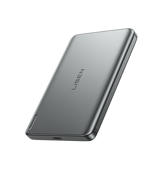 LISEN™ - 15W Ultratunn MagSafe Powerbank 5.000 mAh - Grå