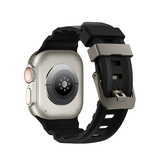 Apple Watch 42-49mm | Apple Watch (42/44/SE/45/46/49mm) - Wild Buckle™ Silikonerem - Sort - DELUXECOVERS.DK
