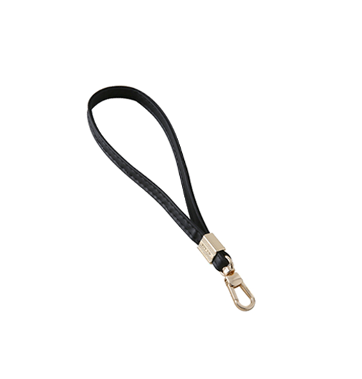 Mobilrem, håndledsrem, Nylon snor | SULADA® | Short Style Læder Strop til Mobil & iPhone - Sort - DELUXECOVERS.DK
