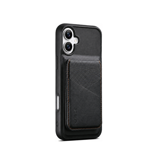 iPhone 17 | iPhone 17 - MagSafe-läderskal med avtagbar RFID-korthållare - Svart - ESEBLE™ - DELUXECOVERS.SE