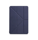 iPad Air 6 13" 2024 | iPad Air 13" (2024/2025/2026) - Orgami Trifold Læder Cover M. Stander - Navy - DELUXECOVERS.DK