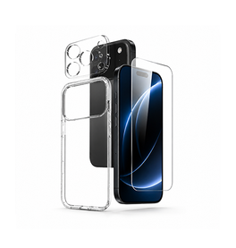 iPhone 17 Pro Max | iPhone 17 Pro Max - 3-i-1 Beskyttelsesæt Cover & Beskyttelsesglas - DELUXECOVERS.DK