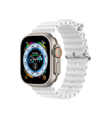 Apple Watch 42-49mm | Apple Watch (42/44/SE/45/46/49mm) - DUX DUCIS® Wave Silikone Rem - Hvid - DELUXECOVERS.DK