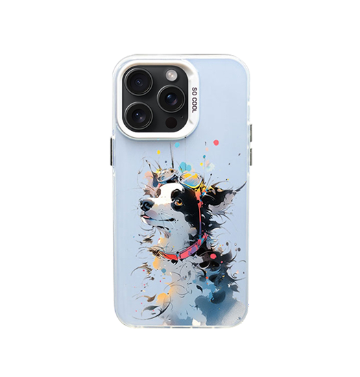 iPhone 15 Pro | iPhone 15 Pro - SO-COOL™ Motive Silikone Cover - Sølv - DELUXECOVERS.DK