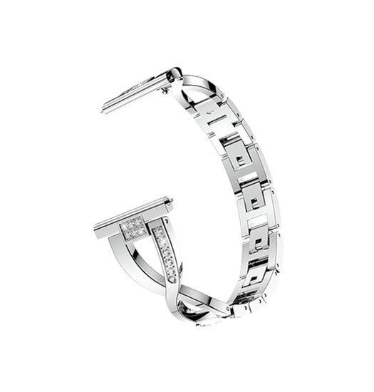 Samsung Galaxy Watch 7 | Samsung Galaxy Watch 7 (40/44mm) - Diamant Rustfrit Stål Dame Urrem - Sølv - DELUXECOVERS.DK