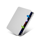 iPad Pro 13 (2024) | iPad Pro 13" (2024/2025) - Akrylisk 360° Cover m. Stander - Lysegrå - DELUXECOVERS.DK
