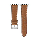 Apple Watch 42-49mm | Apple Watch (42/44/SE/45/46/49mm) - IMAK™ Exhil Læder Rem - Brun - DELUXECOVERS.DK
