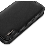 iPhone 16 Pro | iPhone 16 Pro - DUX DUCIS® Ægte Læder Etui M. Kortholder - Sort - DELUXECOVERS.DK