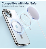 iPhone 15 Plus | iPhone 15 Plus - Valkyrie Silikone Hybrid Cover m. MagSafe - Sølv - DELUXECOVERS.DK