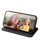 iPhone 16 Pro | iPhone 16 Pro - DUX DUCIS® Ægte Læder Etui M. Kortholder - Sort - DELUXECOVERS.DK