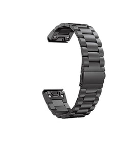 QUICKFIT | Garmin QuickFit 22mm - CNC Pro Rustfrit Stål Urlænke - Sort - DELUXECOVERS.DK