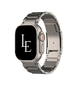 Apple Watch 42-49mm | Apple Watch (42/44/SE/45/46/49mm) - L'Empiri™ X37 Ægte Titanium Rem - Natural - DELUXECOVERS.DK