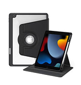iPad 7/8/9 | iPad 10.2" 7/8/9 (2019/2020/2021) - 360° akrylfodral med ställ - Svart - DELUXECOVERS.SE