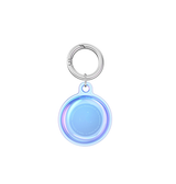 Airtag | Apple AirTag 1/2 Deluxe™ Silikone Nøglering - Blå/Transparent - DELUXECOVERS.DK