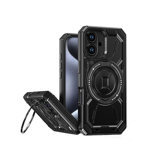 iPhone 16 Plus | iPhone 16 Plus - NX Pro™ Armor Cover V2 m. MagSafe - Sort - DELUXECOVERS.DK