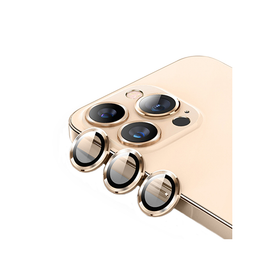 iPhone 14 Pro Max | iPhone 14 Pro Max - Enkay™ Kameralinse Beskyttelsesglas - Guld - DELUXECOVERS.DK