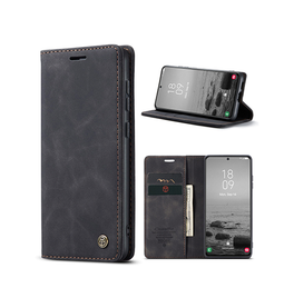 Samsung Galaxy S24 Plus | Samsung Galaxy S24 Plus - CaseMe™ Noble Læder Etui / Pung - Sort - DELUXECOVERS.DK