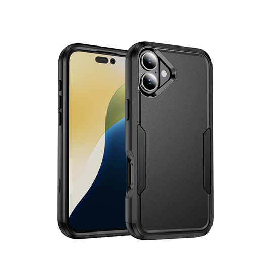 iPhone 16 Plus | iPhone 16 Plus - REALIKE™ Pro Stødsikkert Håndværker Cover - Sort - DELUXECOVERS.DK