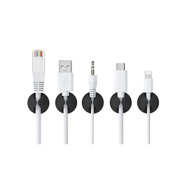 Kabelorganisering | 3M Selvklistrende Kabel holdere - 6 Stk. - Sort - DELUXECOVERS.DK