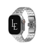 Apple Watch 42-49mm | Apple Watch (42/44/SE/45/46/49mm) - L'Empiri™ Nexus Rustfri Stålrem - Sølv - DELUXECOVERS.DK