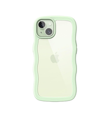 iPhone 14 | iPhone 14 - DeLX™ Wave Frame Silikone Cover - Grøn - DELUXECOVERS.DK