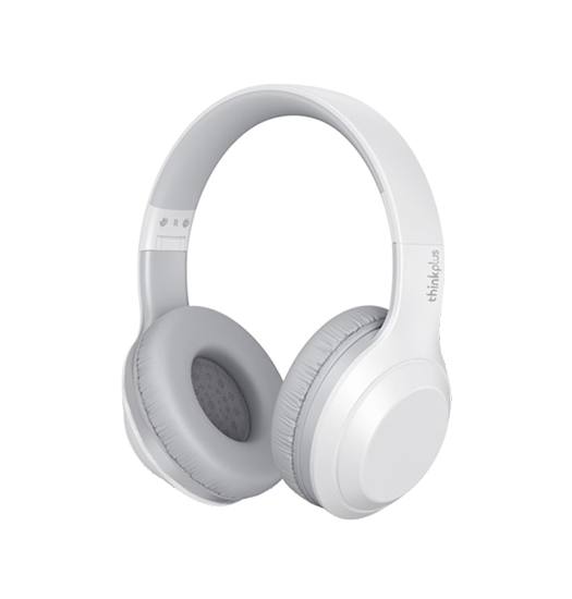 Hörlurar & headset | Lenovo® Thinkplus trådlösa over-ear-hörlurar - BT 5.0 - Vit - DELUXECOVERS.SE