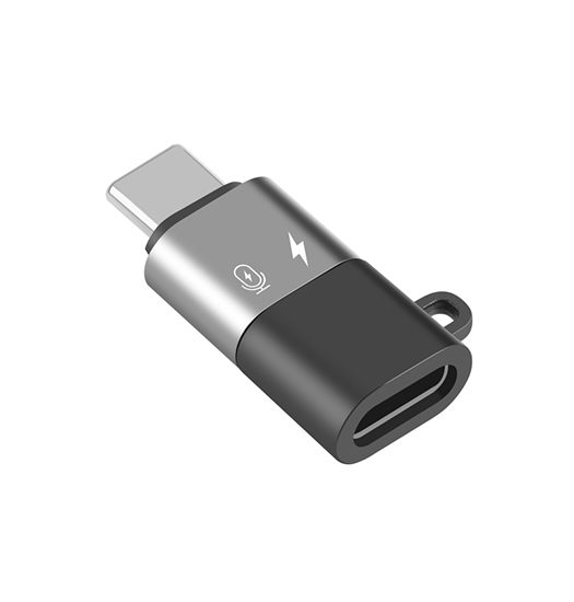 Adapter | USB-C til Lightning Hun - Adapter - Sort/Grå - DELUXECOVERS.DK