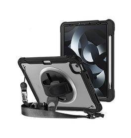 iPad Air 4/5 | iPad Air 4/5 (2020/2022) - Heavy-Duty Håndværker Cover med Skulderstrop - Sort - DELUXECOVERS.DK