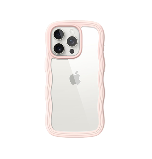 iPhone 13 Pro | iPhone 13 Pro - DeLX™ Wave Frame Silikone Cover - Pink - DELUXECOVERS.DK