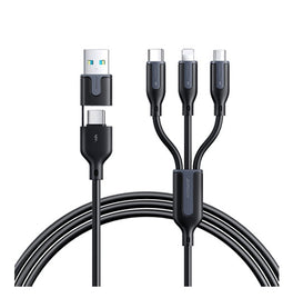 Kabel USB-C til Lightning | JOYROOM™ 3-i-2 USB-A+USB-C til Lightning / USB-C / MicroUSB - 1.2M - DELUXECOVERS.DK