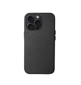 iPhone 15 Pro Max | iPhone 15 Pro Max - Grain Læder Bagside Cover - Sort - DELUXECOVERS.DK
