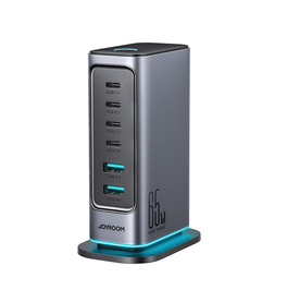 USB Strømstationer | JOYROOM™ 65W Ladestation – 4x USB-C & 2x USB-A – Sort - DELUXECOVERS.DK