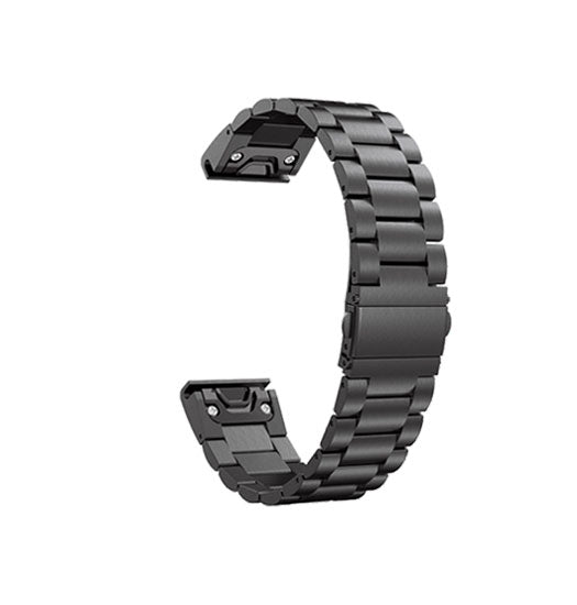 QUICKFIT | Garmin QuickFit 20mm - CNC Pro Rustfrit Stål Urlænke - Sort - DELUXECOVERS.DK