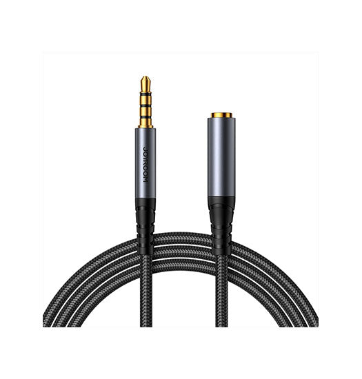 Kabel Special | JOYROOM™ AUX Minijack Forlængerkabel - 1.2m - Sort - DELUXECOVERS.DK