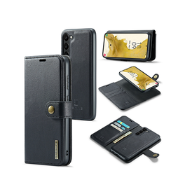 Samsung Galaxy S23 | Samsung Galaxy S23 - Vintage 2-i-1 læder etui (aftageligt cover) – Sort – DG.MING™ - DELUXECOVERS.DK
