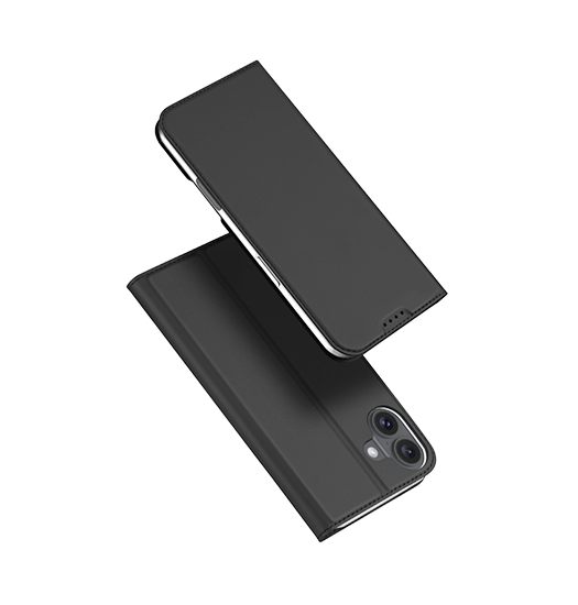 iPhone 16 Plus | iPhone 16 Plus - DUX DUCIS™ Pro Series Flipcover- Sort - DELUXECOVERS.DK