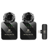Mikrofon | Professionel Trådløs clip-on Mikrofon til (Lightning) 2 Stk. - DELUXECOVERS.DK