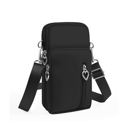 iPhone 17 Pro Max | iPhone 17 Pro Max - HAWEEL™ Nylon Skuldertaske til Dame - Sort - DELUXECOVERS.DK