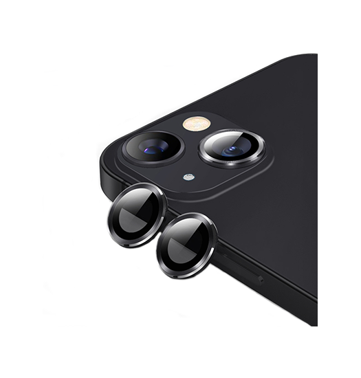 iPhone 14 Max | iPhone 14 Plus - Enkay™ Kameralinse Beskyttelsesglas - Sort - DELUXECOVERS.DK