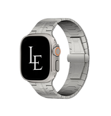Apple Watch 42-49mm | Apple Watch (42/44/SE/45/46/49mm) - L'Empiri™ X36 Ægte Titanium Rem - Sølv - DELUXECOVERS.DK